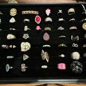 50 + Boho Vintage Fun rings in a variety of sizes